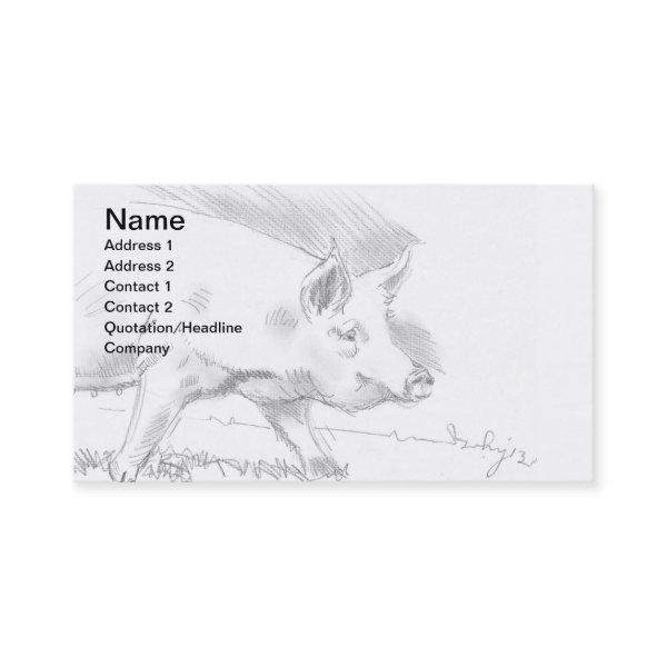 Pig Pencil Drawing Sketch Farmer