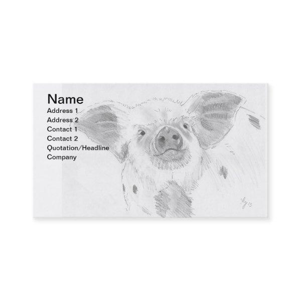 Pig Piglet Pencil Drawing Sketch Farmer