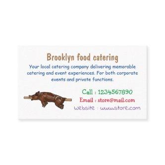 Pig roast / hog roast cartoon illustration