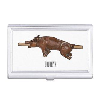 Pig roast / hog roast cartoon illustration  case