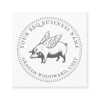 Pig With Wings BBQ Barbecue Square