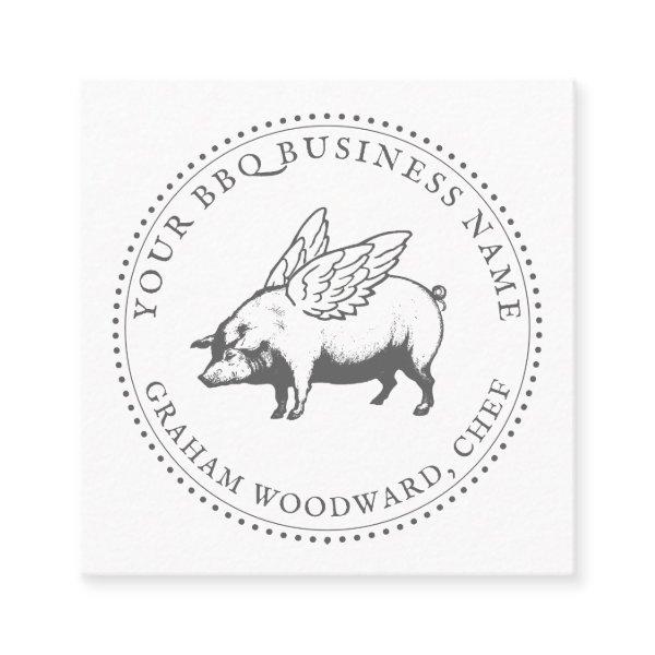 Pig With Wings BBQ Barbecue Square