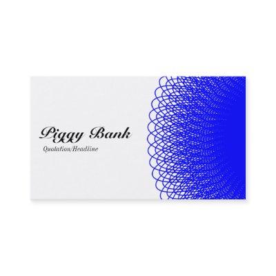 Piggy Bank - Blue and White