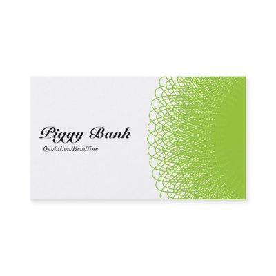 Piggy Bank - Martian Green and White