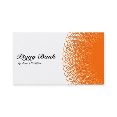 Piggy Bank - Orange and White