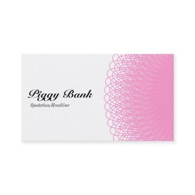 Piggy Bank - Pink and White