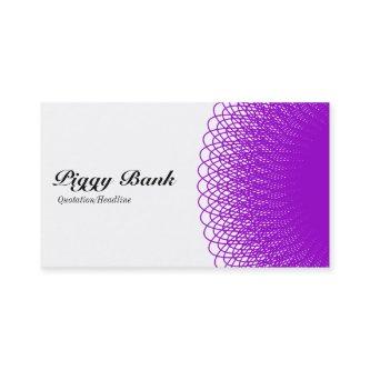 Piggy Bank - Purple and White
