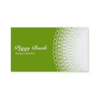 Piggy Bank - White on Green 669900