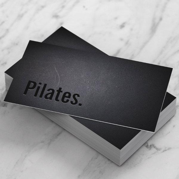 Pilates Professional Black Bold Text Minimalist