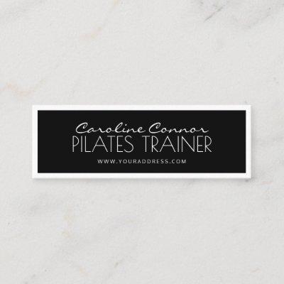 Pilates Trainer Black & White Bordered Card