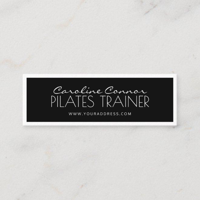 Pilates Trainer Black & White Bordered Card