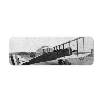 Pilot Aviation Airplane Vintage return address Label