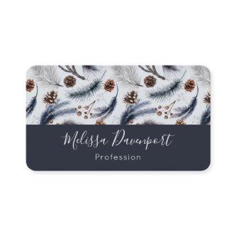 Pine Cones & Pine Needles Watercolor Pattern