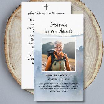 Pine Forest Nature Funeral Memorial Prayer Card