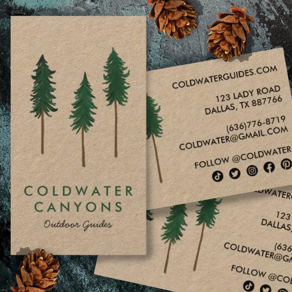 Pine Trees Outdoorsy Camp Adventure Guides KRAFT
