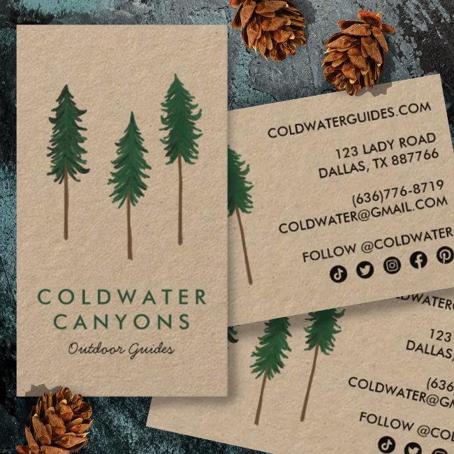 Pine Trees Outdoorsy Camp Adventure Guides KRAFT