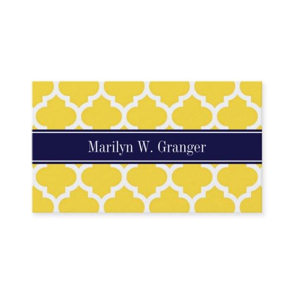 Pineapple Wht Moroccan #5 Navy Blue Name Monogram