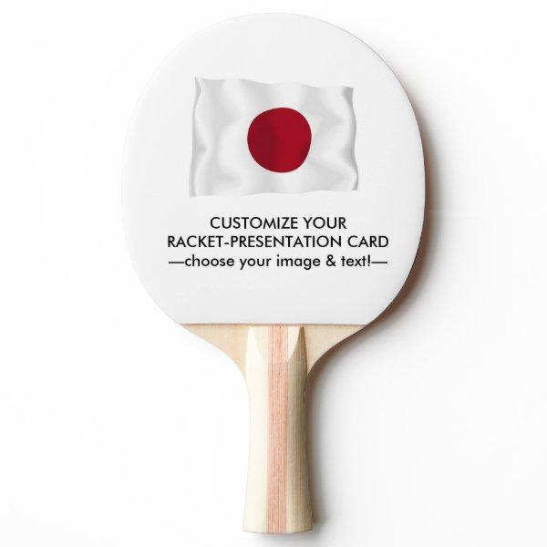 Ping Pong Racket-Presentation Card Ping-Pong Paddle