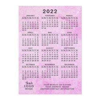 Pink 2022 Calendar Your Logo Business Program