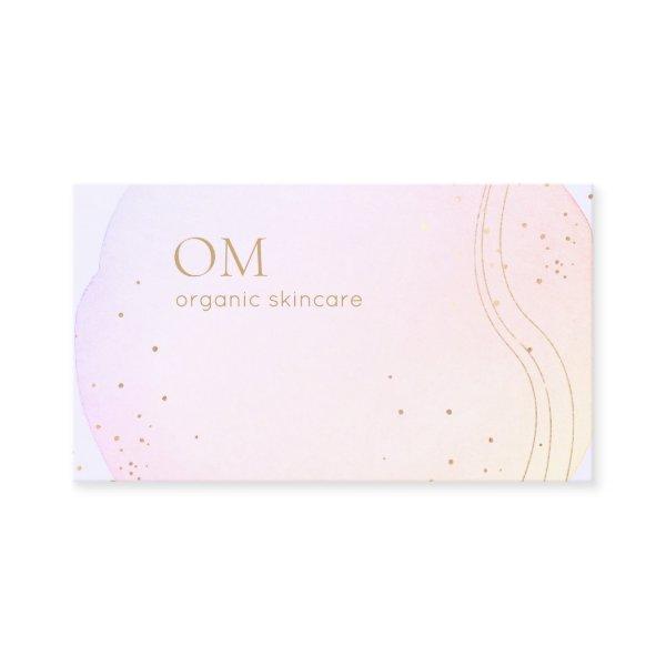 Pink Abstract Ombre Watercolor with Gold Accents