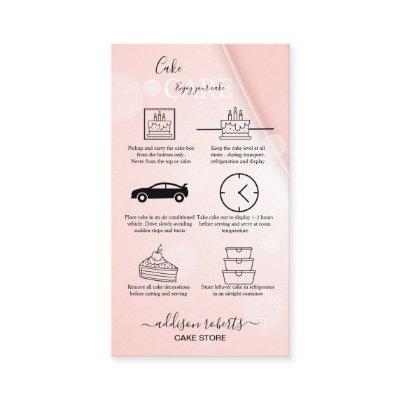 Pink Aesthetic Cake Care