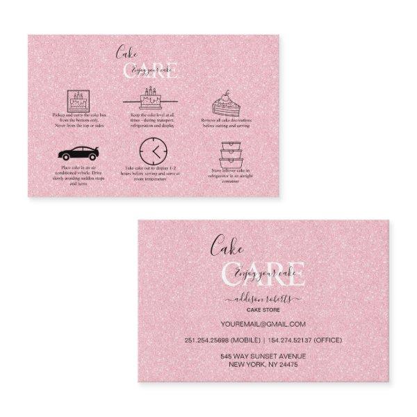 Pink Aesthetic Cake Care Square
