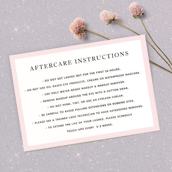 Pink AfterCare Instructions