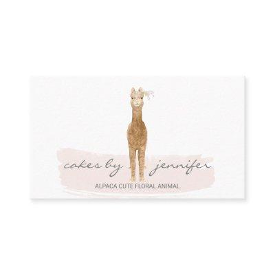 Pink Alpaca with Flower