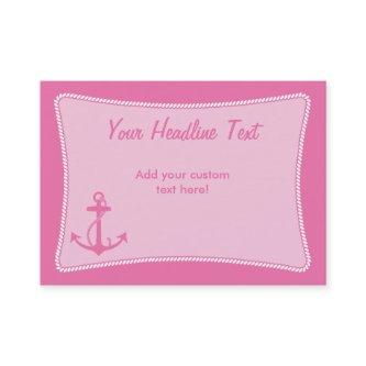 Pink Anchor Calling Card