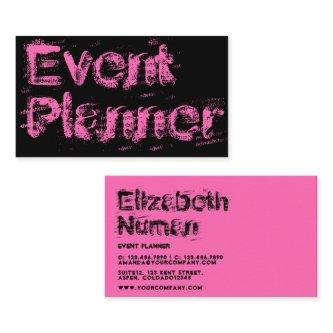 Pink and Black Grunge Typography