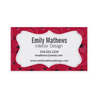 Pink and Black Ladybug Pattern