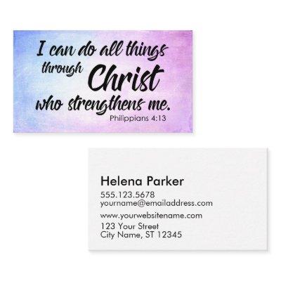 Pink and Blue Grunge Philippians 4:13 Scripture