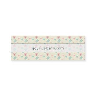 Pink And Blue Snowflake Pattern Festive Wintery Mini