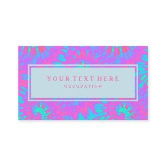 Pink and Blue Tie Dye Pattern and Your Text