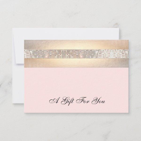 Pink and Gold Beauty Salon Gift Certificate
