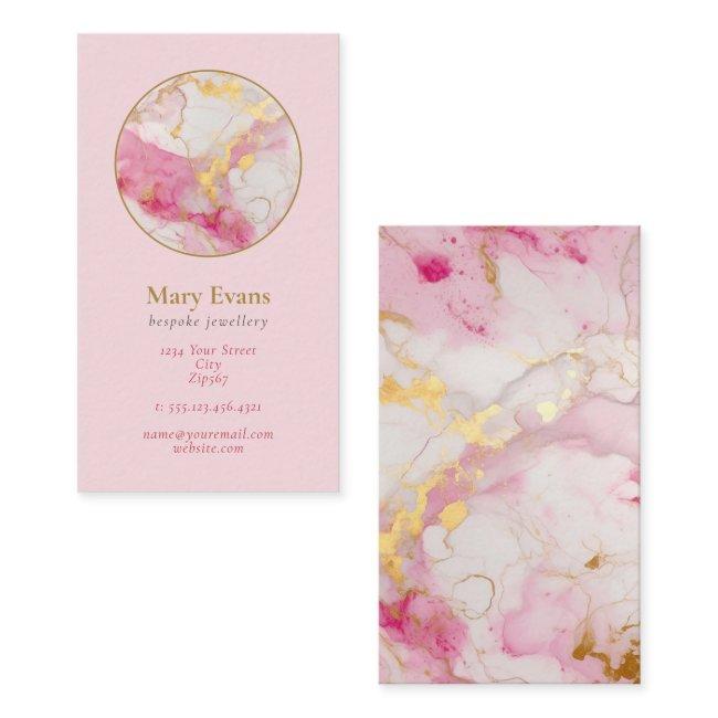 Pink and gold marble effect modern