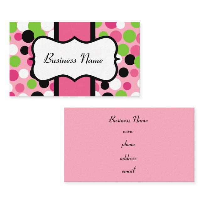 Pink and Lime Bouncing Dots