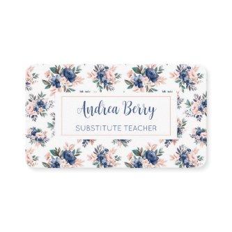 Pink and Navy Floral