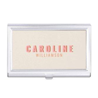 Pink and Orange Retro Typography Personalized Name  Case