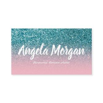 Pink and Teal Ombre Glitter Photo Author