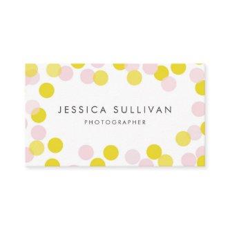 PInk and Yellow Confetti Dots Modern