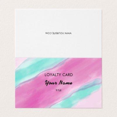 Pink Aquamarine Watercolor Professional Loyalty