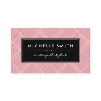 Pink Argyle Print Black Label