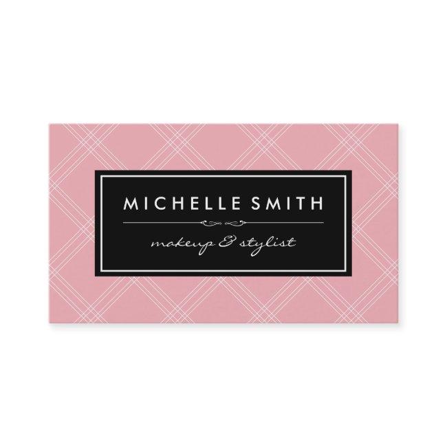Pink Argyle Print Black Label