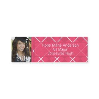 Pink Argyle Senior Pictures Graduation Photo Calling Card