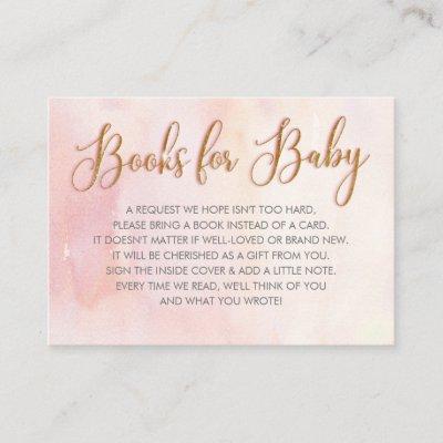 Pink Baby Shower Book Request