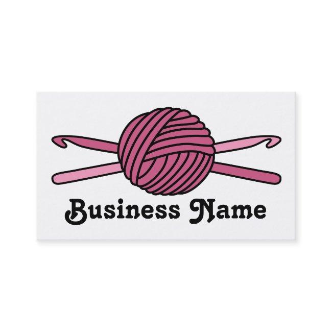 Pink Ball of Yarn & Crochet Hooks