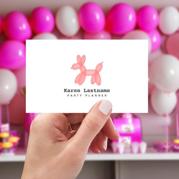 Pink Balloon Animal Party Event Planner