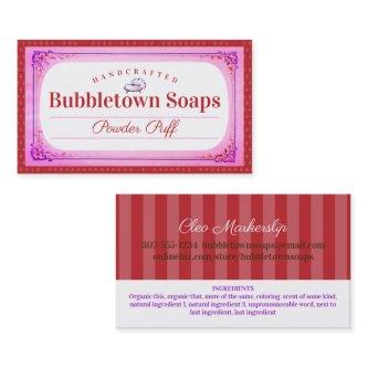 Pink bath body handcrafted homemade soap scent