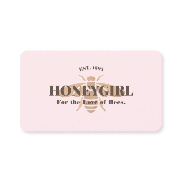 Pink Beekeeper Honey Bee Logo  Business